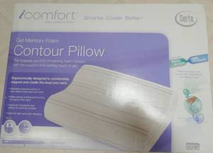 lot 25 image: New icomfort gel memory foam contour pillow