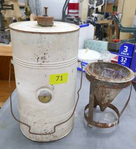 lot 71 image: Vintage kerosene can