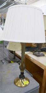 lot 77 image: Nice vintage metal lamp 29 inches tall