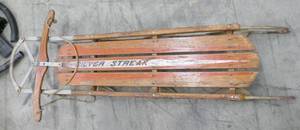 lot 103 image: Vintage Silver Streak snow sled