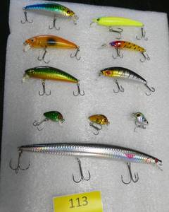 lot 113 image: Lot of 10 new fishing lures