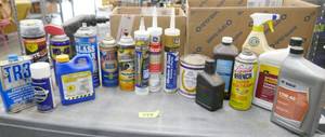lot 148 image: WD-40, Liquid Wrench, Oil, cleaner, silicone etc