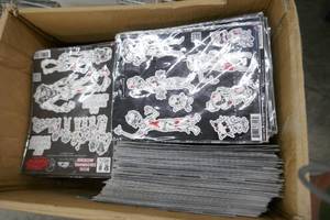 lot 171 image: Box of Zombie family decals, guessing 200