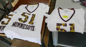 lot 227 image: 9 Adult MedLg Gophers shirts