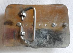 lot 258 image: Vintage Western Horse Head Inlay with Upright Horseshoe Belt Buckle