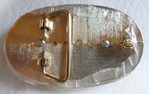 lot 256 image: Vintage New Womens Western Horse Head Inlay Belt Buckle