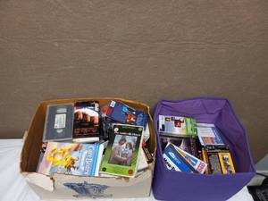 2 BOXES OF VHS TAPES