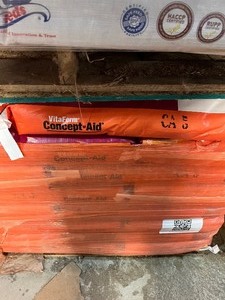 lot 39 image: Concept Aid Breeding Mineral 50# bag with Amaferm Excellent Mineral retail 44.00 a bag