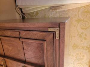 lot 36 image: Basic Witz Campaign Low Six Drawer Dresser