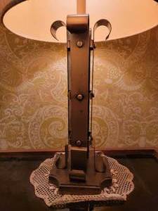 lot 37 image: Gothic Scrolled Brass Table Lamps