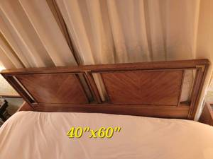 lot 38 image: Basic Witz Campaign Queen headboard
