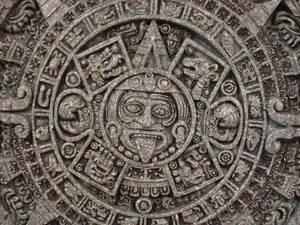 lot 110 image: Awesome Handcarved Stone Aztec Calendar Wall Decor