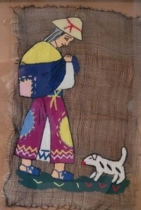 lot 111 image: Stunning South American Folk Art Needlepoint