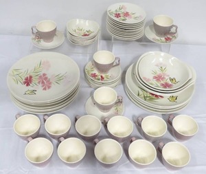 lot 18 image: 60 Pieces of Red Wing Pottery Pink Spice Dinnerware