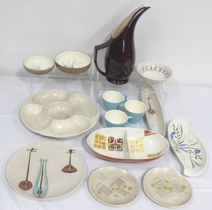 lot 24 image: Lot of Various Red Wing Dinnerware Pieces - Multiple Patters