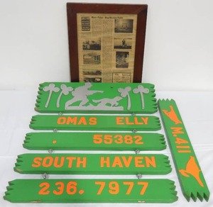 lot 31 image: South Haven, MN John Wyers Wood Working Hobby Sign