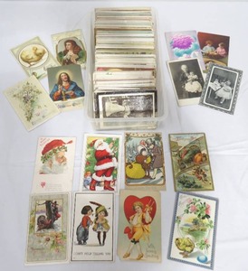 lot 49 image: 300 VintageAntique Post Cards - Photo, Holidays, Misc.
