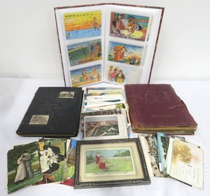 lot 55 image: Grouping of Vintage Antique Postcards - Humor, Photo, Valentine, Greetings and Holiday