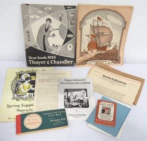 lot 59 image: Vintage 1927-1928 Thayer & Chandler Store Catalogs & Other Ephemera