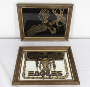 lot 151 image: Vintage 1980s Eagles Carnival Prize Mirrors