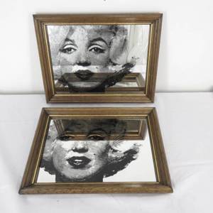lot 152 image: Lot of 2 Vintage 1980s Carnival Price Mirrors Marilyn Monroe