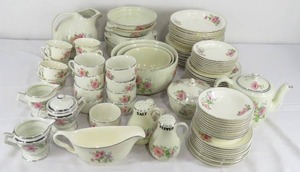 lot 158 image: Huge Lot of Vintage Halls Pastel Morning Glory Dinnerware