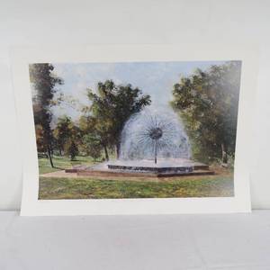 lot 167 image: Limited Edition Signed 6501250 Berger Fountain Minneapolis Mn Lithograph Print