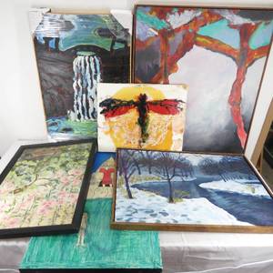 lot 168 image: 6 Original Art Paintings Anderson & Other Artists