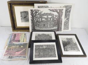 lot 169 image: 30 Local St. Cloud Mn Artist Mark C. Henry Pen Art Prints