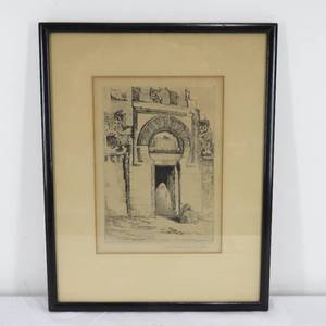 lot 172 image: Framed Signed Samuel Chatwood Burton Etching