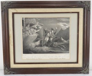 lot 173 image: Antique Framed Lithograph Gottfried August Burger Leonore