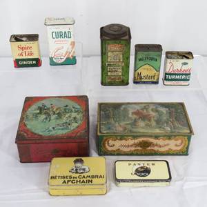 lot 85 image: Advertising Tins-Valley Queen Mustard, Panter Mignon & Others