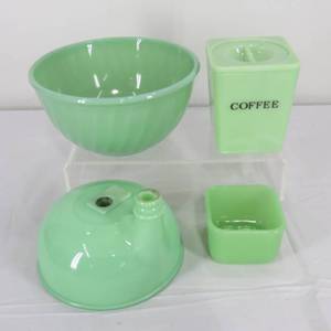 lot 104 image: Jadeite Jars, Bowl & Mixer Attachment