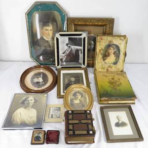 lot 109 image: VintageAntique Photos, Framed, Photo Books