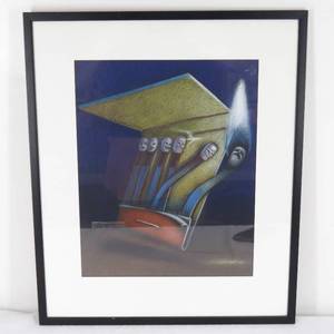 lot 114 image: Artist Banks Original Framed Chalk Art Smiling Matchbooks Unique