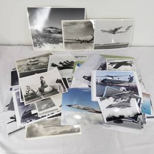 lot 141 image: Large Lot of Military Aircraft Photos & Vintage Press Photos