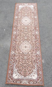 lot 201 image: Classic Brown Runner Rug 31 x 110 Long