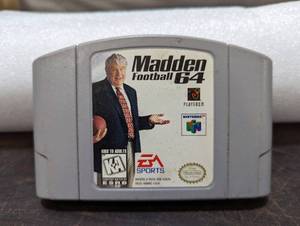 lot 66 image: Madden Football 64 Nintendo 64 Game Cartridge