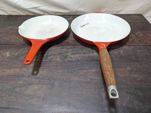 lot 100 image: Two Vintage COPCO Cast Iron Skillets