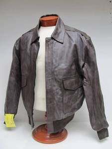 lot 27 image: New with Tags KNOX ARMORY Mens Waxed Leather Bomber Jacket - Size XXL