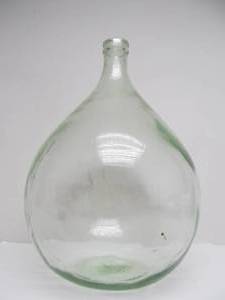 lot 41 image: LARGE Vintage Italian Glass Demijohn Style Bottle
