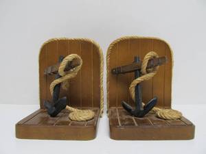 lot 44 image: Set of Vintage Nautical Ship Anchor Bookends