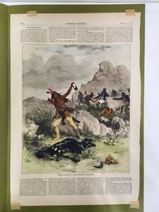 lot 336 image: Original 1870s Full Color Etching from Harpers Weekly