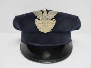 lot 141 image: Old Vintage Minneapolis Trailer Transit Cap wOriginal Hat Badge
