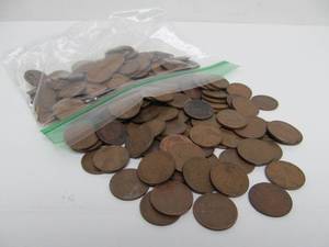 lot 265 image: Lot of approx 200 US Wheat Pennies