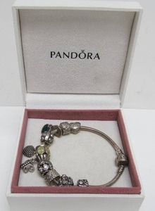 lot 269 image: Very Nice PANDORA Sterling Silver Charm Bracelet