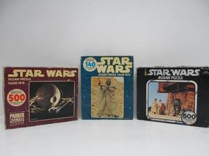 lot 272 image: Group of 3 Vintage 1970s STAR WARS Jigsaw Puzzles