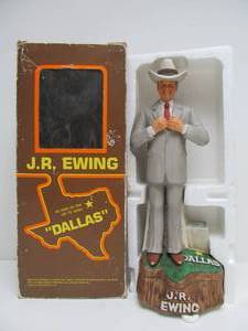 lot 291 image: Vintage JR EWING Musical Whiskey Decanter wOriginal Box