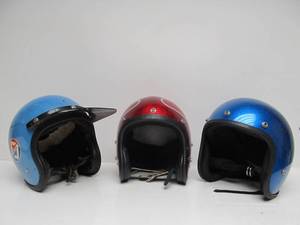 lot 292 image: Great Lot of 3 Vintage 1970s Motocross  Motorcycle Racing Helmets