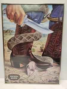 lot 378 image: Awesome Vintage Western NOCONA BOOTS Advertising Poster